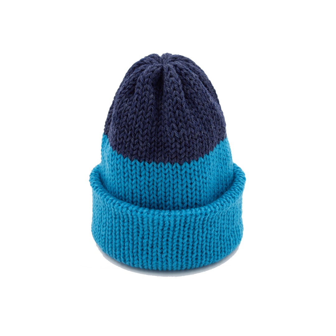 Chimney Ltd Short Stack Beanie - Ocean Blue / Midnight