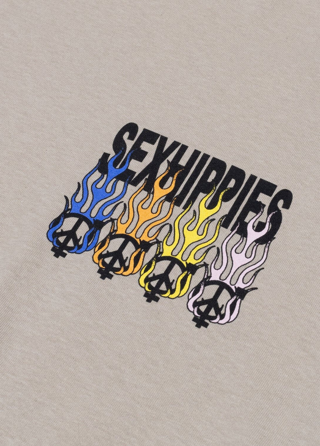 Sexhippies Flame Circle Tee - Sand