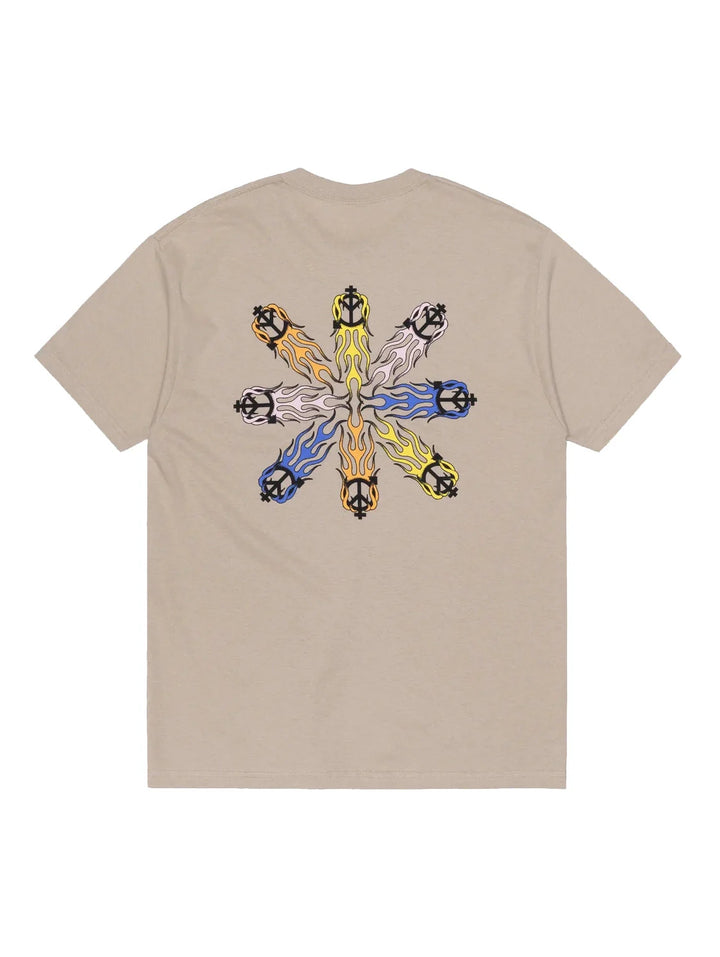 Sexhippies Flame Circle Tee - Sand