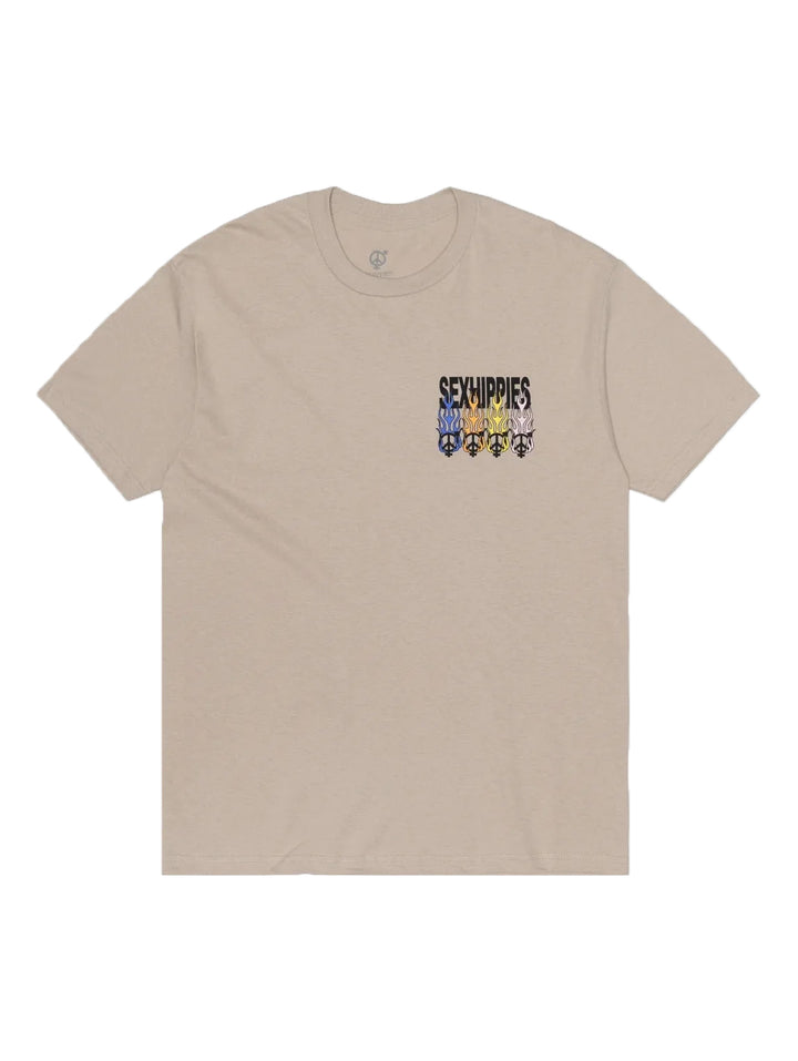 Sexhippies Flame Circle Tee - Sand