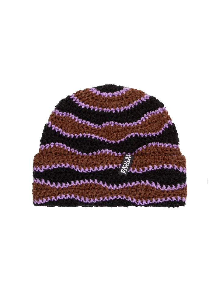 Sexhippies Wavelength Beanie - Black / Brown