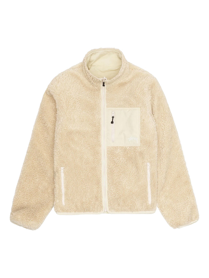 Stussy Sherpa Reversible Jacket - Natural