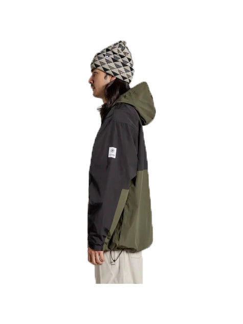 Autumn Cascade Anorak - Miltiary Green / Black