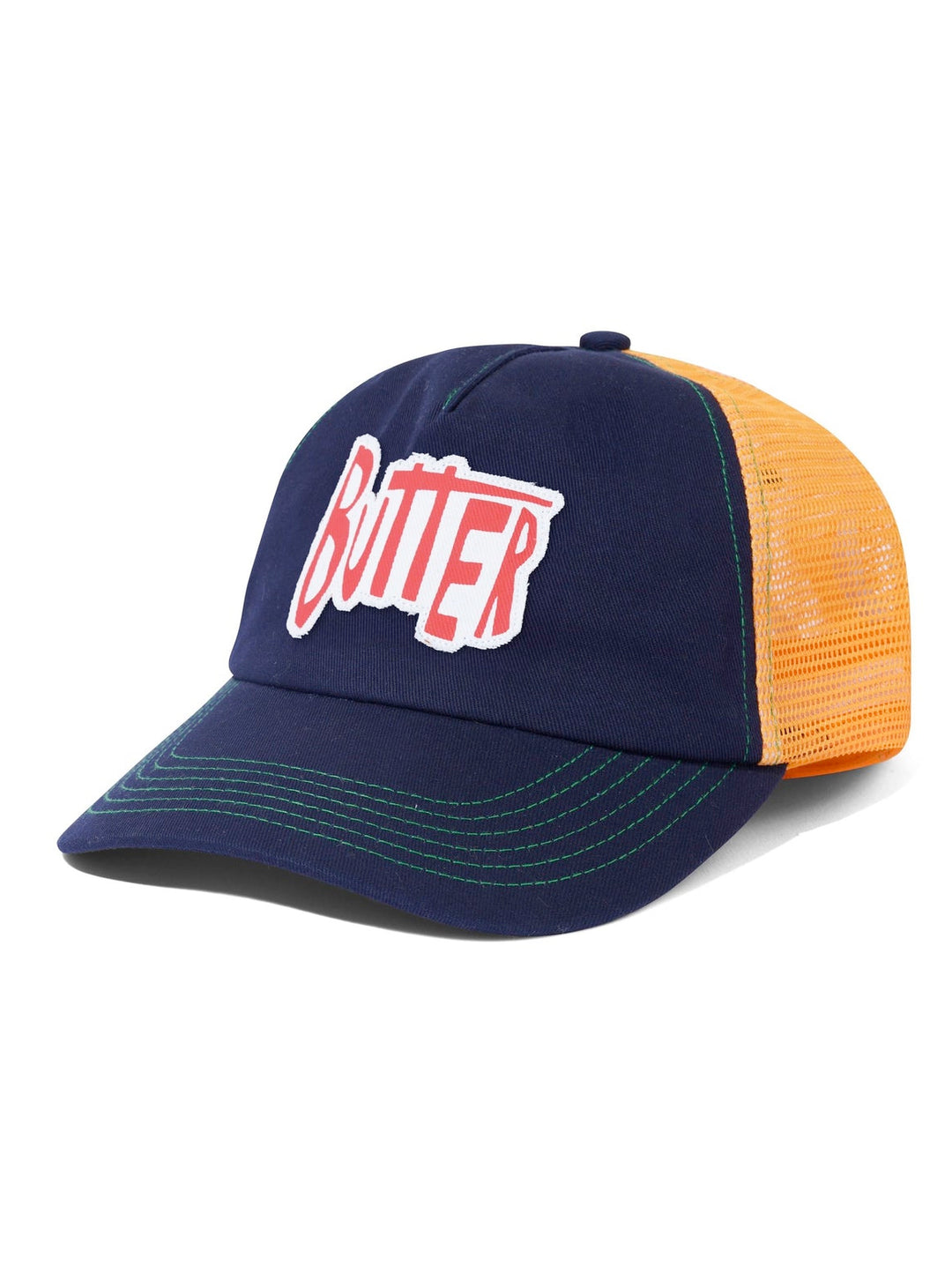 Butter Sketch Trucker Cap - Deep Blue