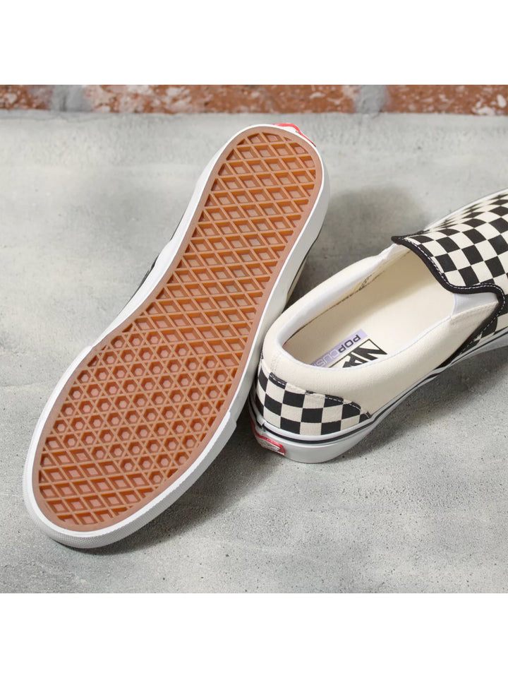 Vans Checkerboard Skate Slip On - Black / White