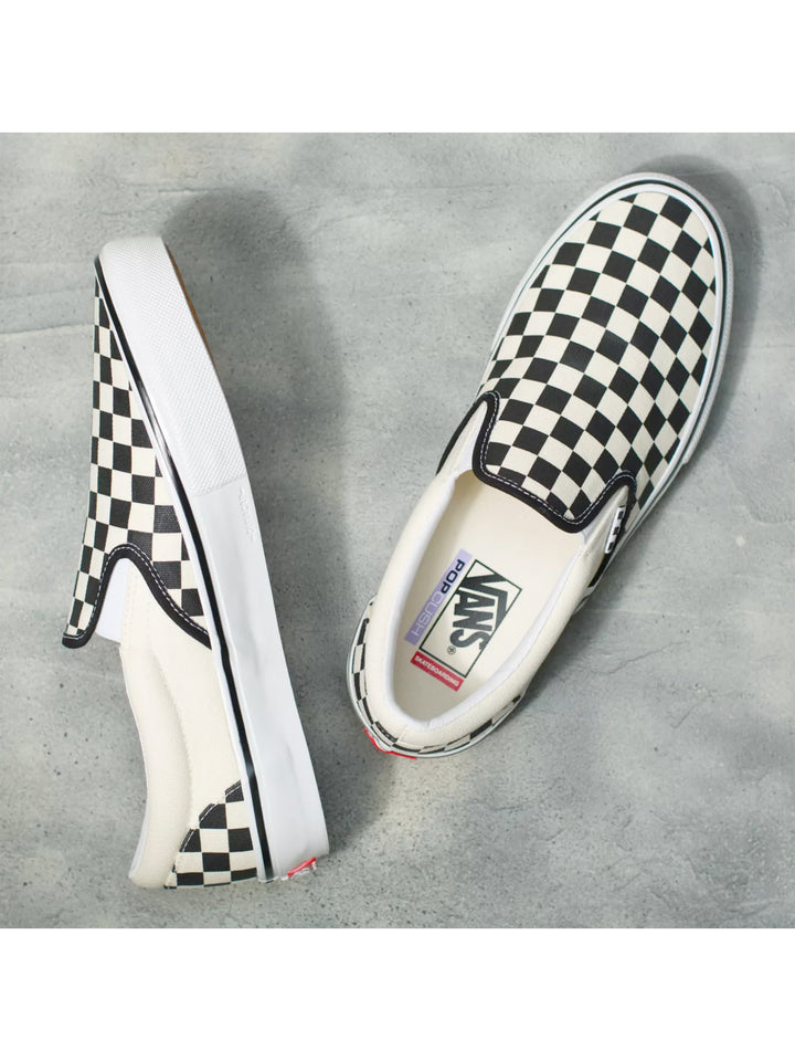 Vans Checkerboard Skate Slip On - Black / White