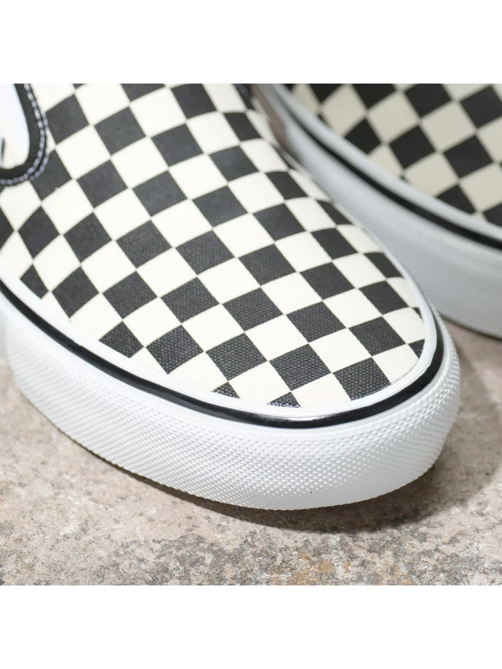 Vans Checkerboard Skate Slip On - Black / White