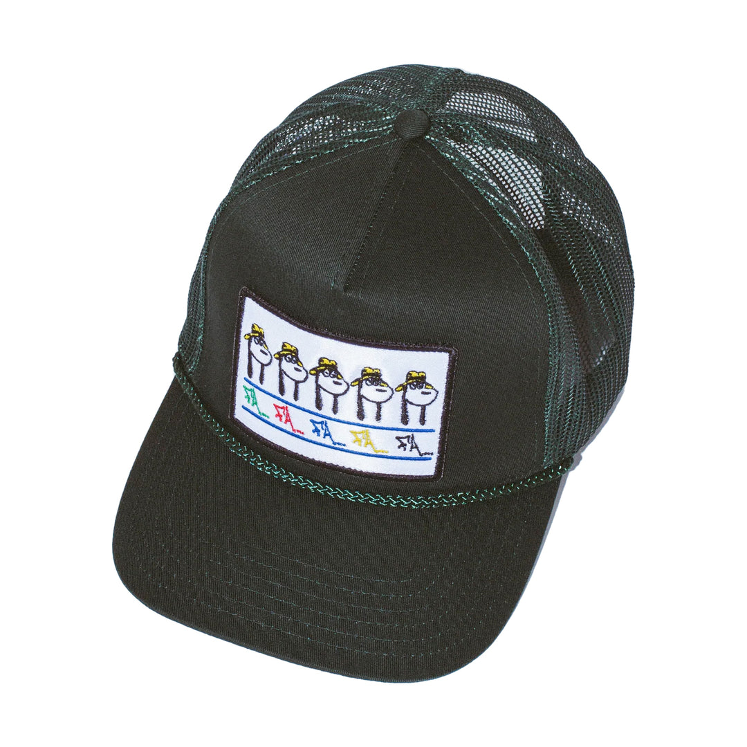 FA Spike Repeat Embroidered 5 Panel - Green