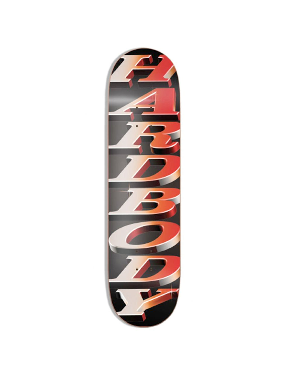 Hardbody Stacked Logo Deck Red/Black - 8.38