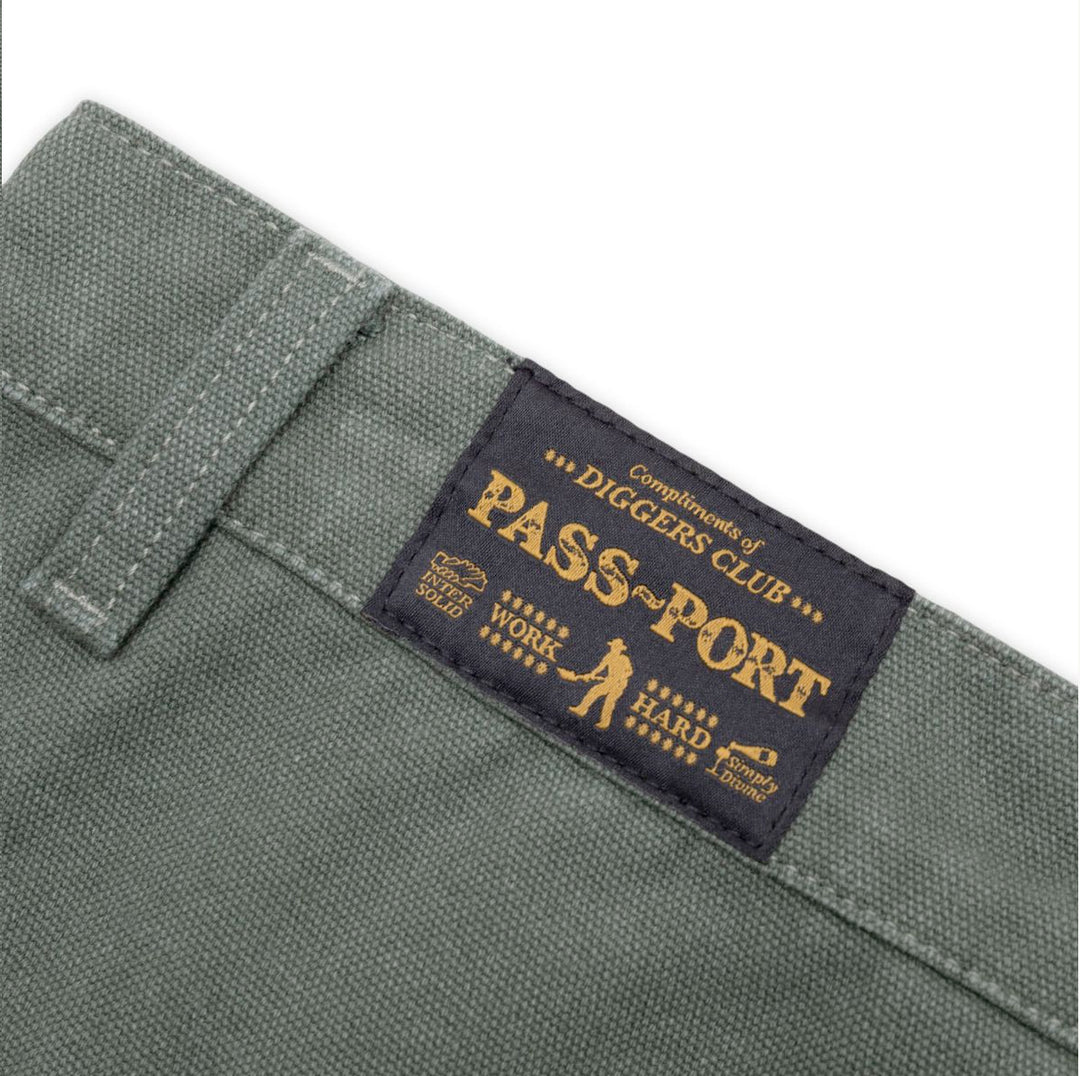 Pass-Port Double Knee Diggers Club Pant - Washed Forest Green